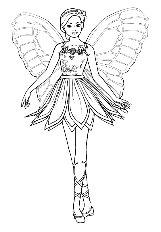  Mariposa Barbie Coloring Pages