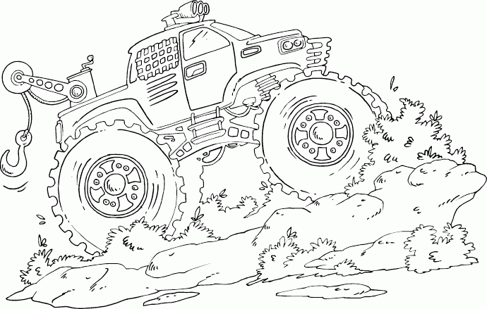 monster tow truck Coloring Pages