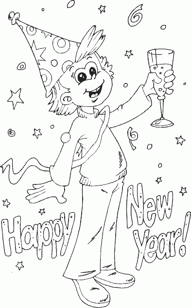 boy celebrating Coloring Pages