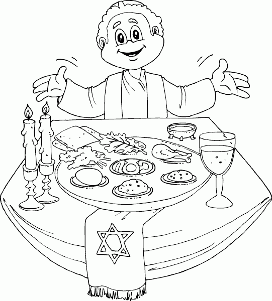 Passover dinner Coloring Pages