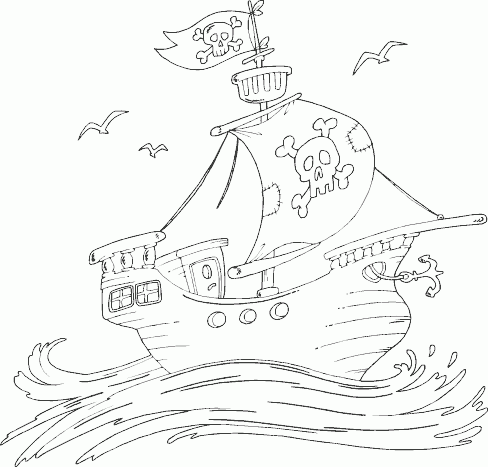 pirate ship Coloring Pages
