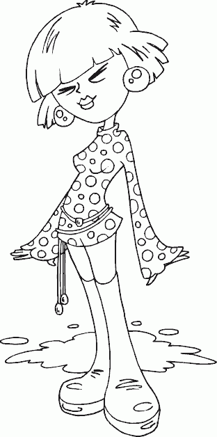 polka dot top Coloring Pages
