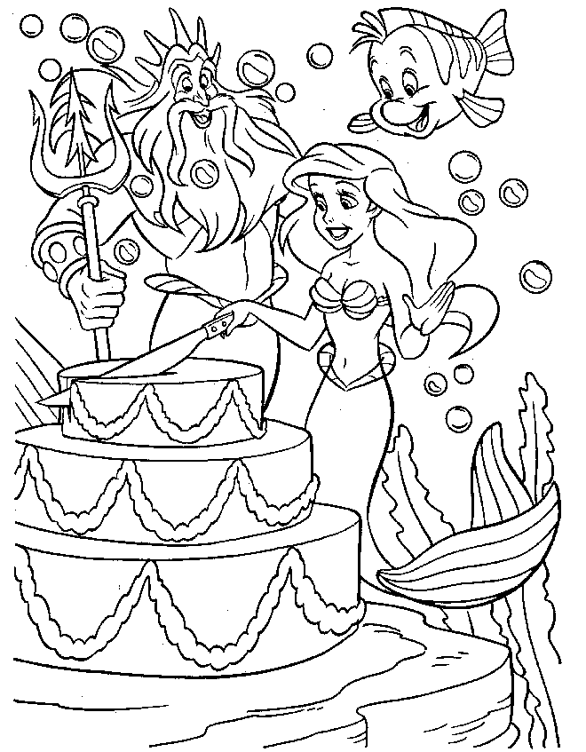  Princess Ariel Free Coloring Pages