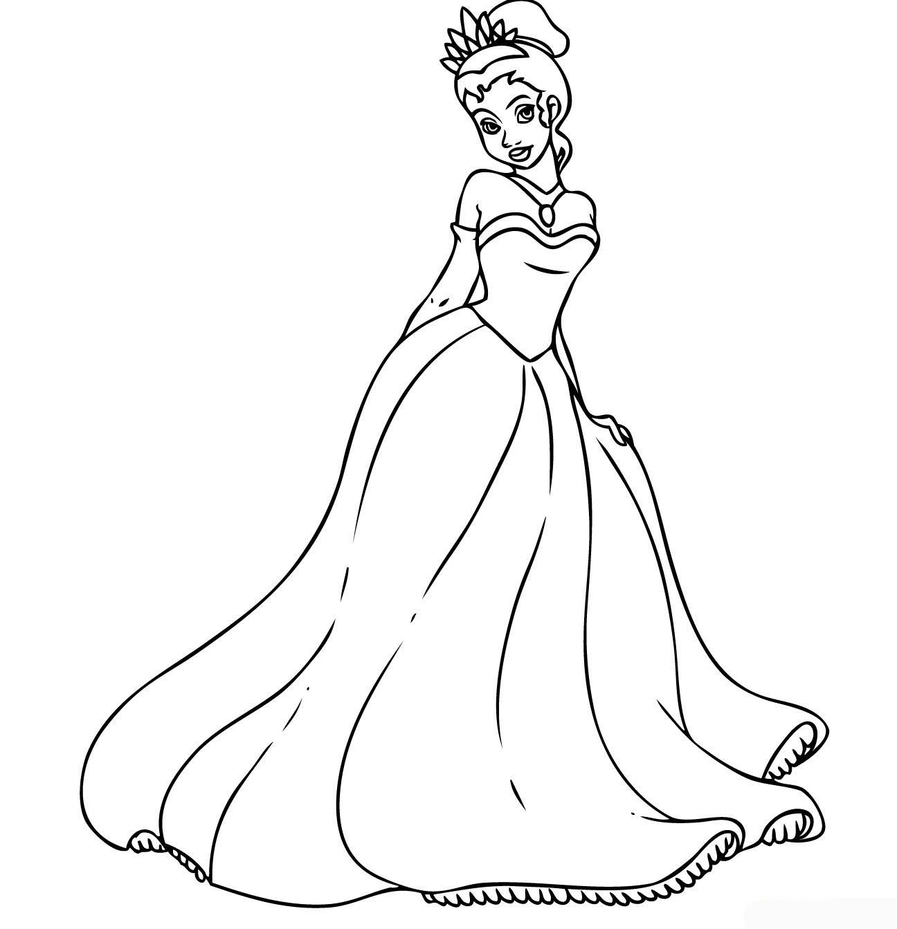  Princess Tiana Coloring Pages For Girls