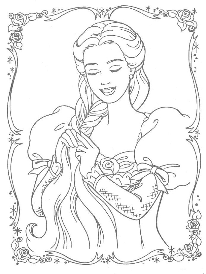  Rapunzel Disney Princess Coloring Pages