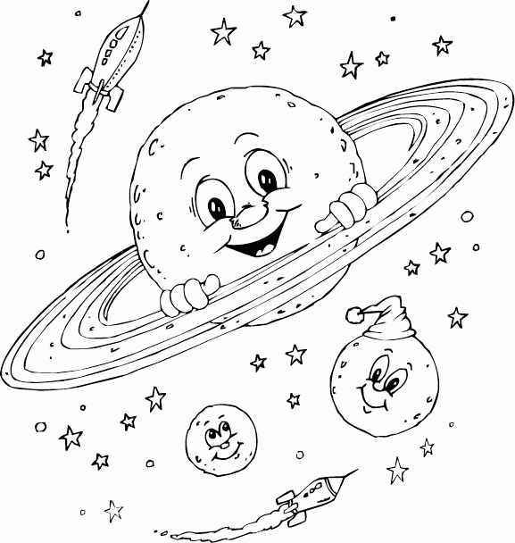 planet saturn Coloring Pages