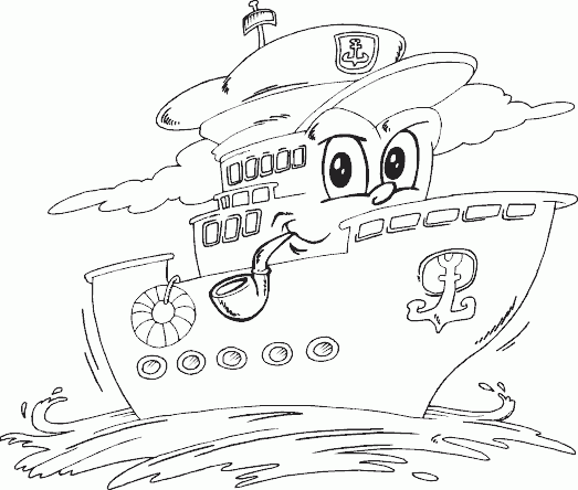 ship is the captain Coloring Pages