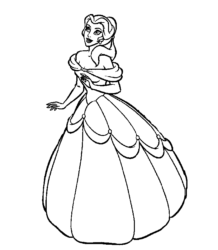  Single princess coloring pages