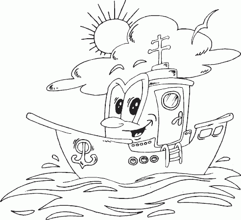 small boat Coloring Pages