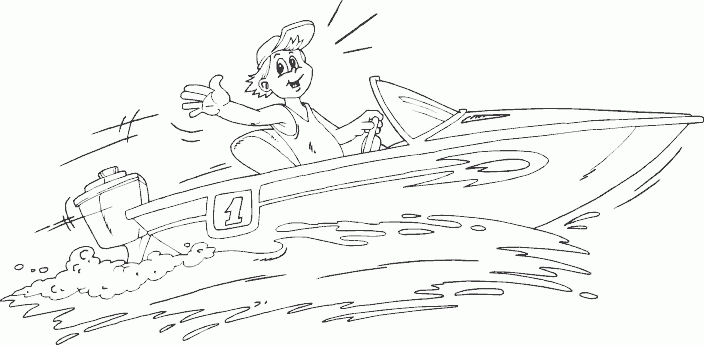 speedboat Coloring Pages