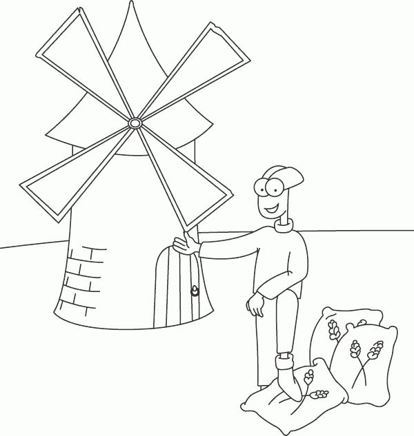 old mill Coloring Pages