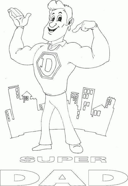 super dad Coloring Pages