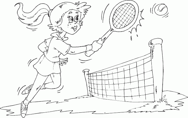 tennis girl Coloring Pages