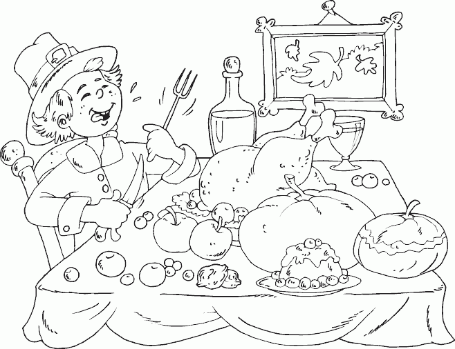 pilgrim feast Coloring Pages