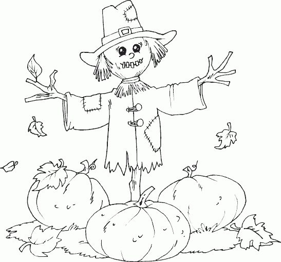 scarecrow pumpkin patch Coloring Pages