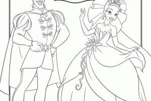 The Princess and the Frog Disney Princess Coloring Pages
