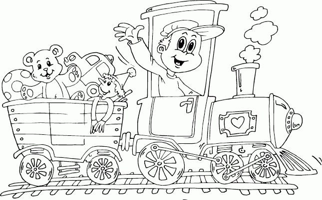 train of toys Coloring Pages