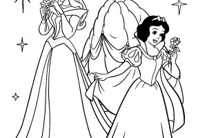 Trio Disney Princess Coloring Pages