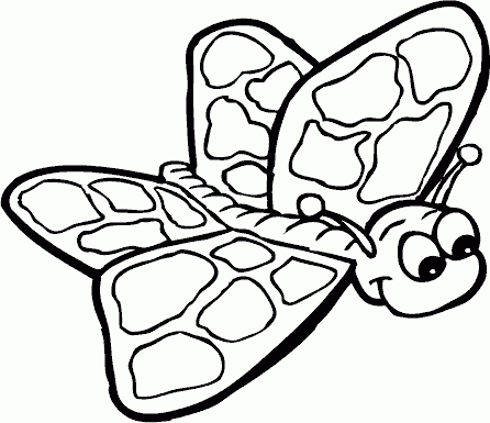 butterfly in flight Coloring Pages