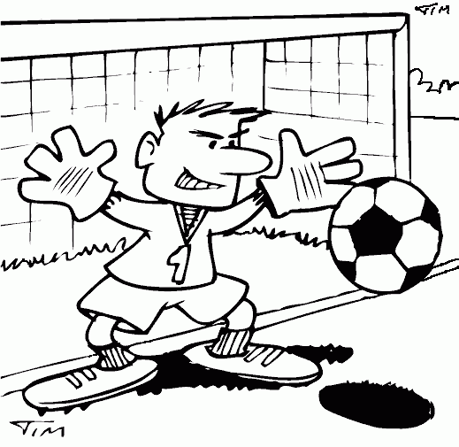 soccer goalie Coloring Pages