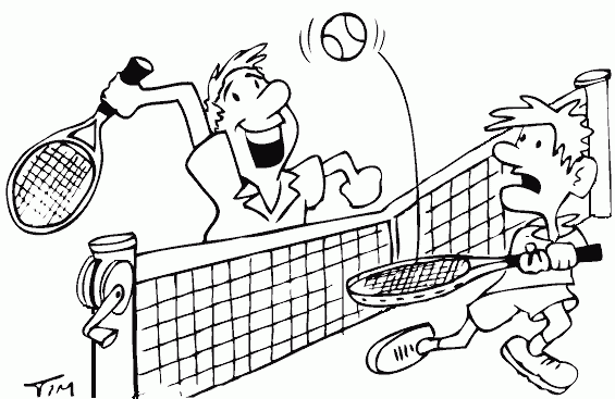 tennis match Coloring Pages