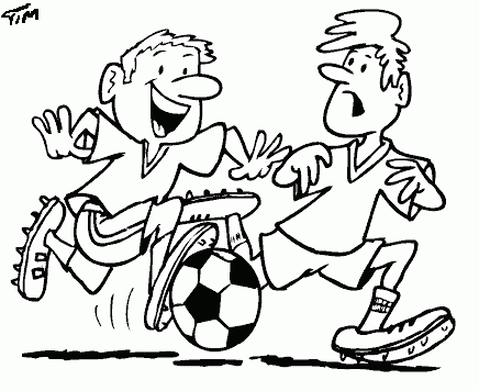 two soccer guys Coloring Pages