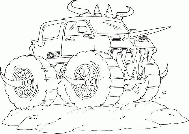 vicious monster truck Coloring Pages