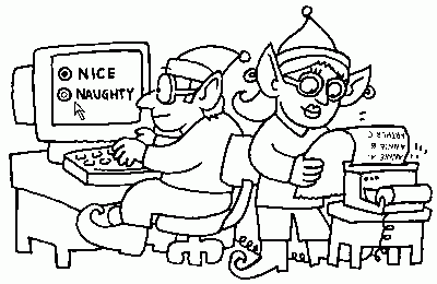 busy elves Coloring Pages