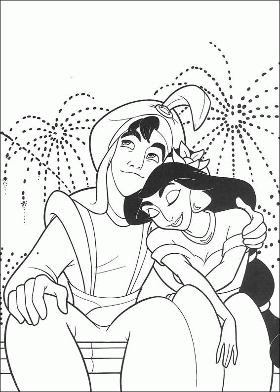 Aladdin Free  Coloring Pages