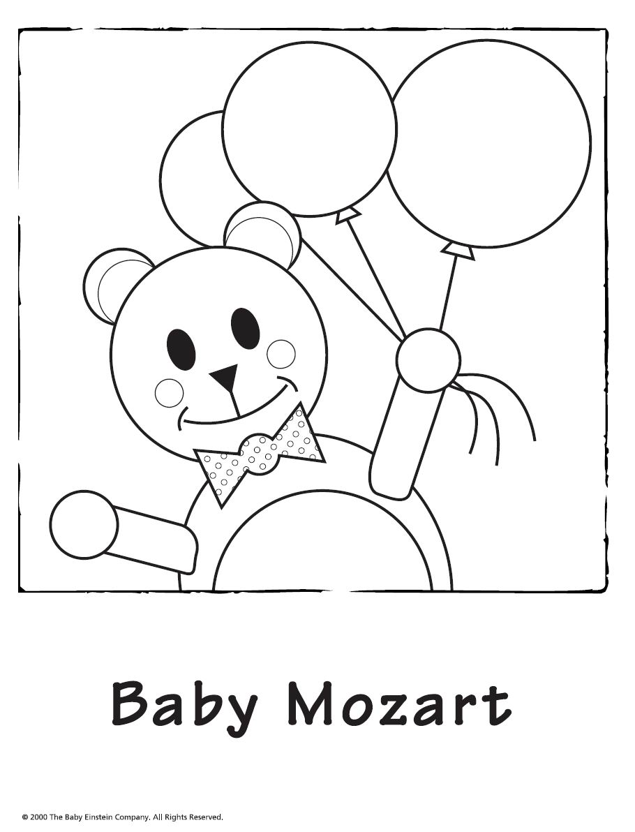 Baby Einstein Mozart Coloring Pages