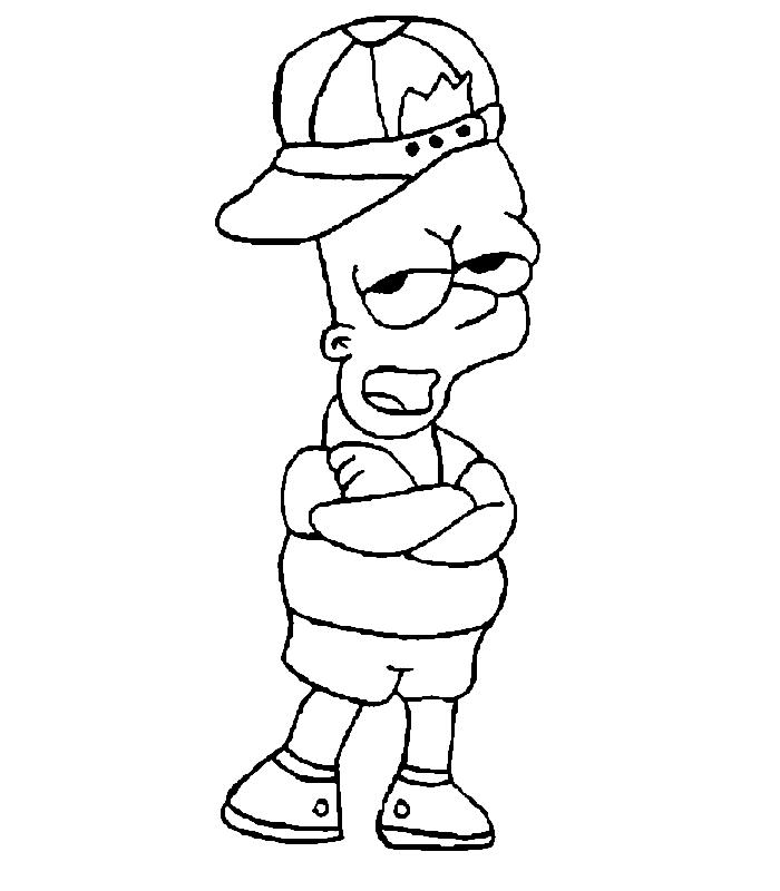 Bart Style Simpsons Free coloring pages