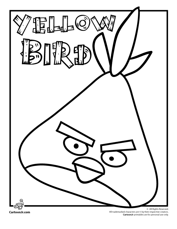 Big yellow Angry Birds Coloring Pages - Best Gift Ideas Blog