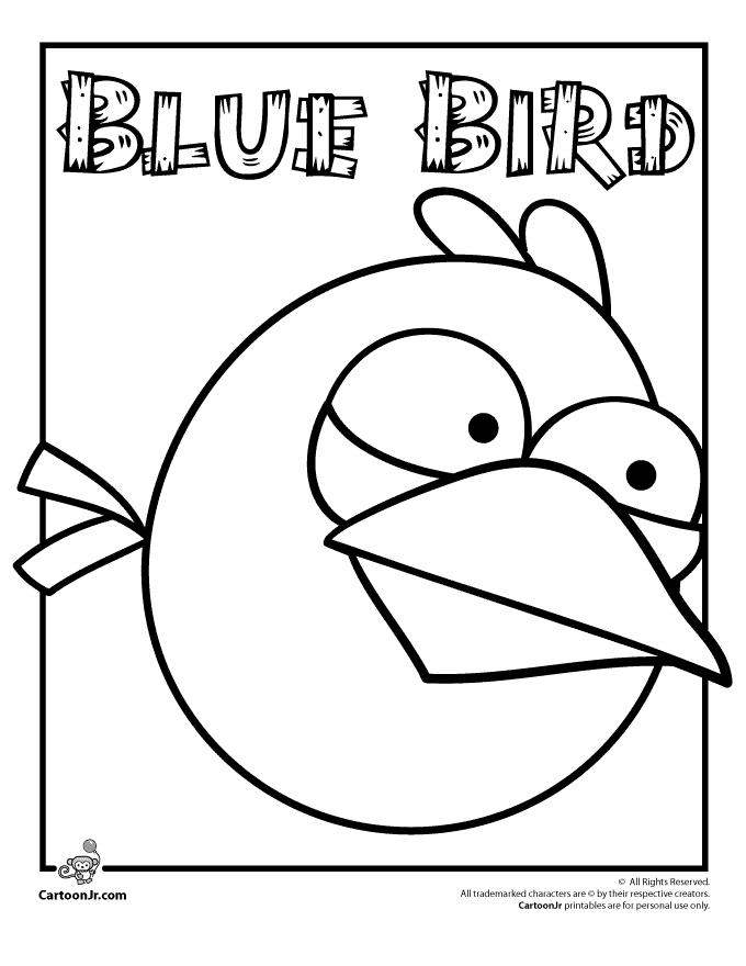 Blue angry birds coloring pages blue angry birds coloring pages pig