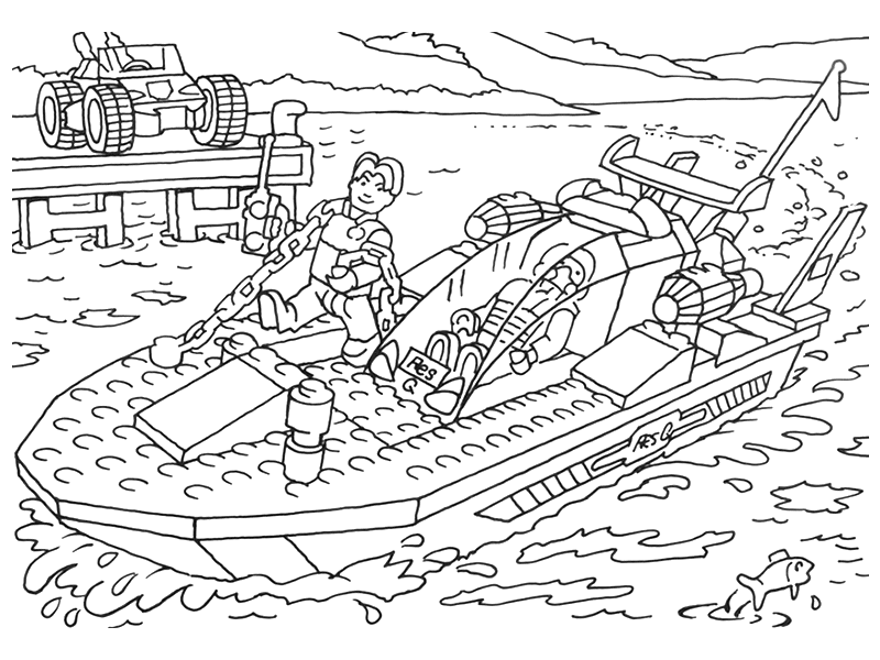 Boat Lego Coloring pages Â» Lego Coloring pages