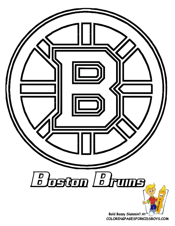 Boston Bruins Hockey Free Coloring pages | NHL Hockey East | Hockey Pictures | Free | Winter