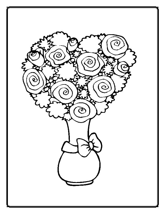  Bouquet flower coloring pages