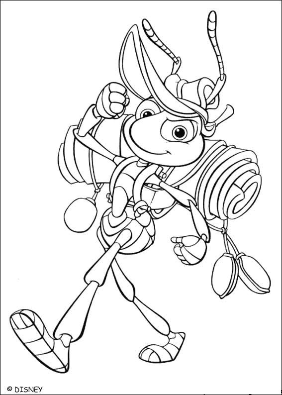  Camping a bugs life 01 coloring pages
