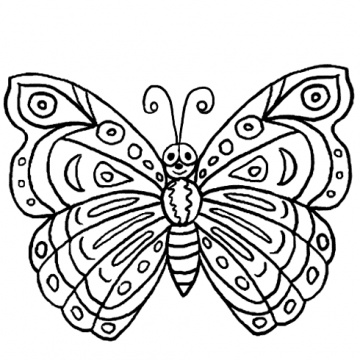 Colored Experienced Butterfly Coloring Pages