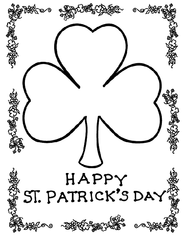  Coloring Pages Of Shamrocks
