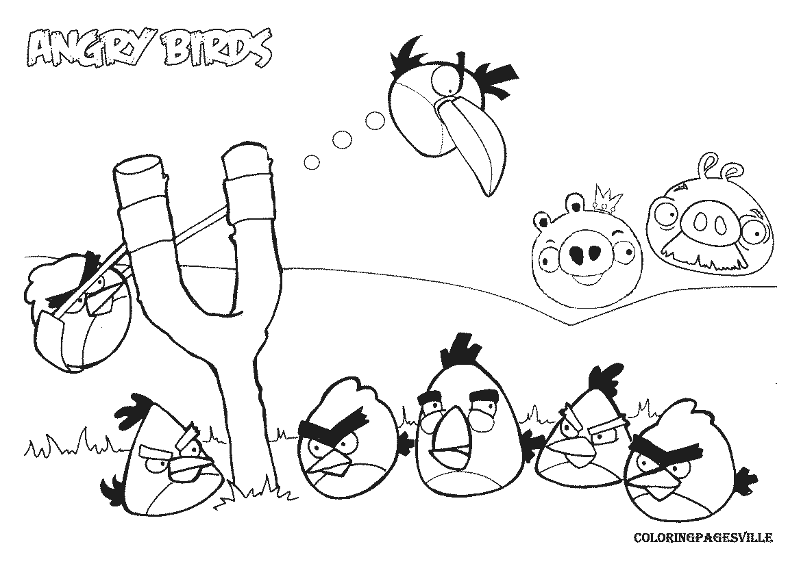 Cool Angry Birds coloring pages