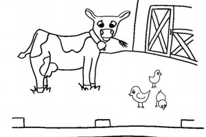 Cow Farm Animals Free  Coloring Pages | Crayon Action Coloring Pages