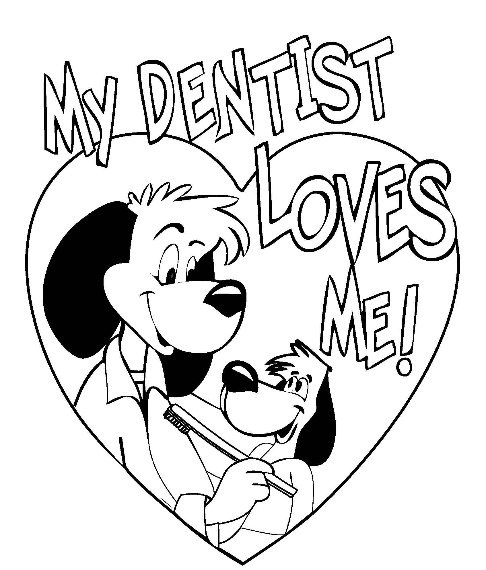  Dentist Love Me Coloring Pages