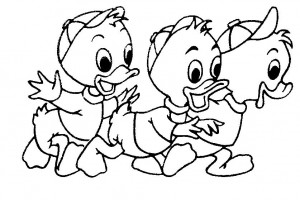Donald Duck Nephews Coloring Pages