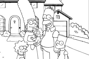 Family pic Simpsons Free Coloring Pages | Coloring Pages To Print