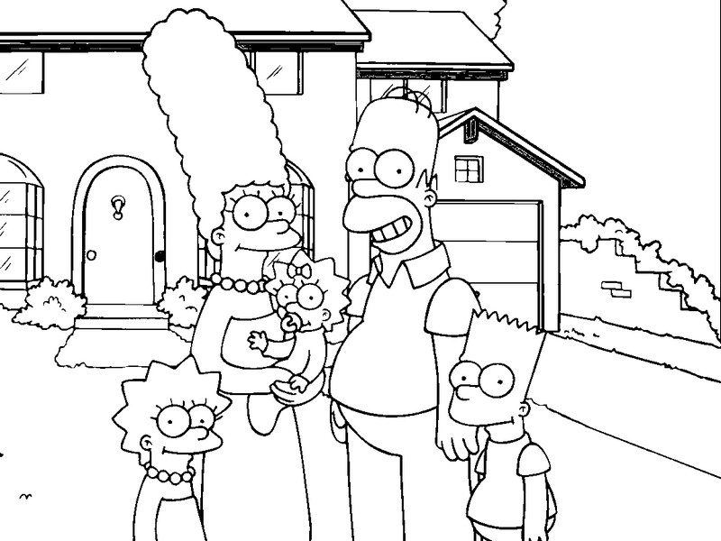  Family pic Simpsons Free Coloring Pages | Coloring Pages To Print