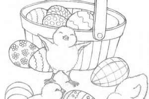 Free Easter Chicks Preschool Coloring Pages