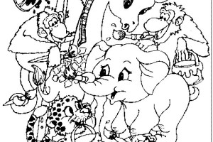 Group Animals Free  Coloring Pages