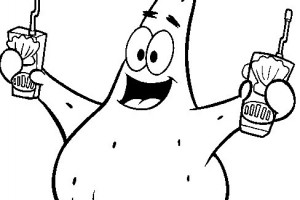 Happy Birthday Greetings Patricks Sponge Bob Coloring Pages
