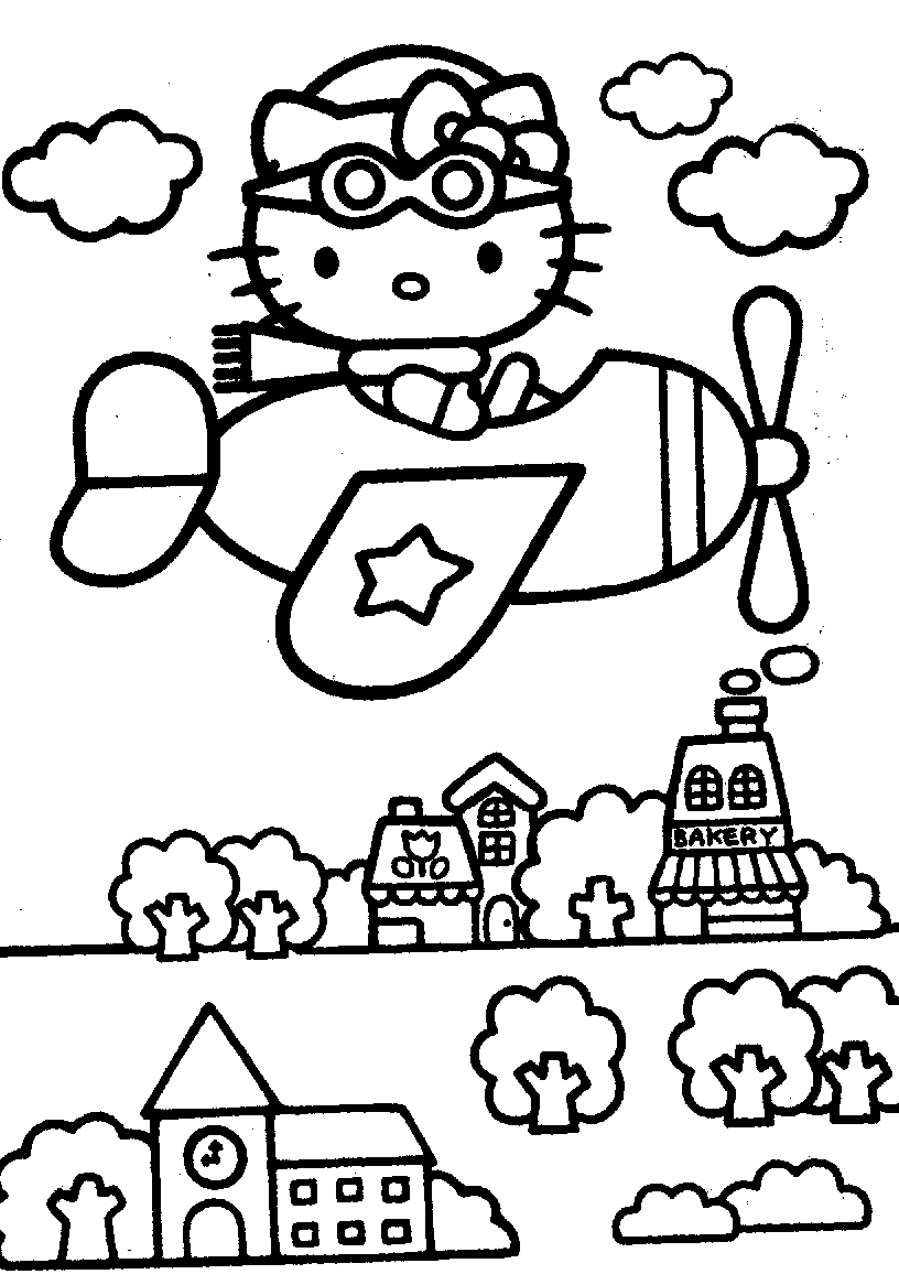  Hello Kitty Free Coloring Pages