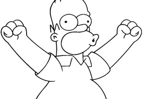 Homer simpsons free coloring pages